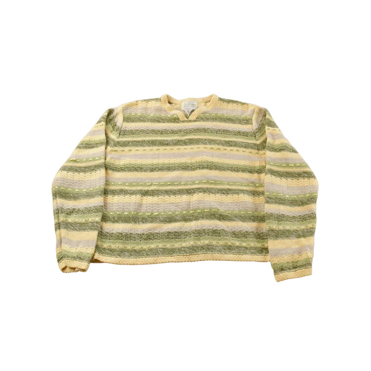 Vintage 1990s Christopher & Banks Striped Knit Sweater Women's M from propervintagecanada