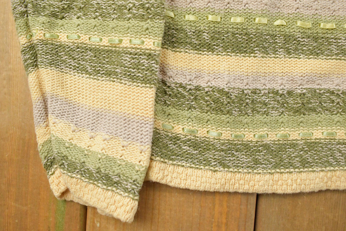 Vintage 1990s Christopher & Banks Striped Knit Sweater Women's M from propervintagecanada