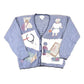 Vintage 1990s Christopher & Banks Teddy Bear Hand Embroidered Knit Cardigan Sweater Women's M from propervintagecanada
