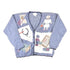 Vintage 1990s Christopher & Banks Teddy Bear Hand Embroidered Knit Cardigan Sweater Women&