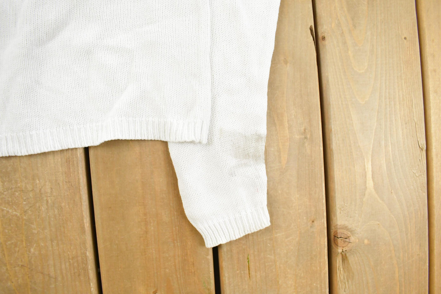 Vintage 1990s Christopher & Banks V Neck Knit Crewneck Sweater Women's S from propervintagecanada