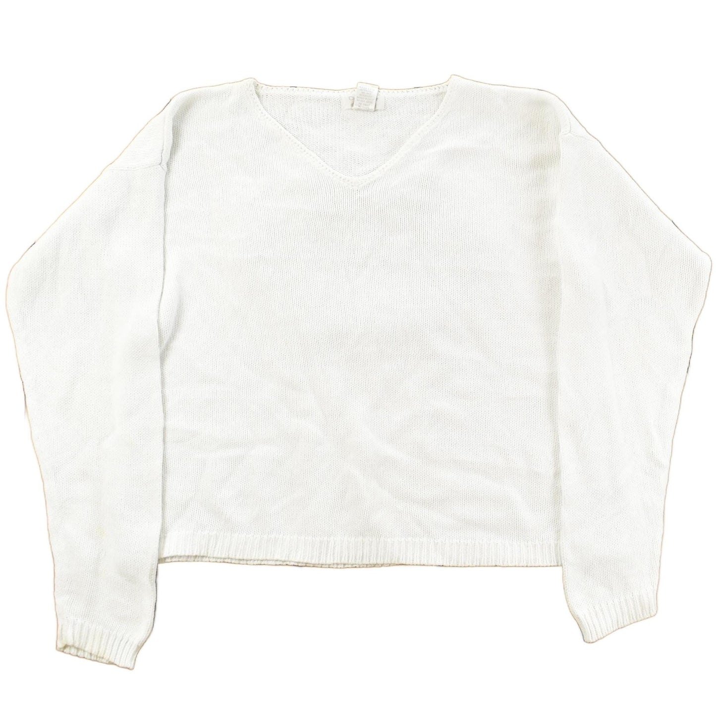 Vintage 1990s Christopher & Banks V Neck Knit Crewneck Sweater Women's S from propervintagecanada