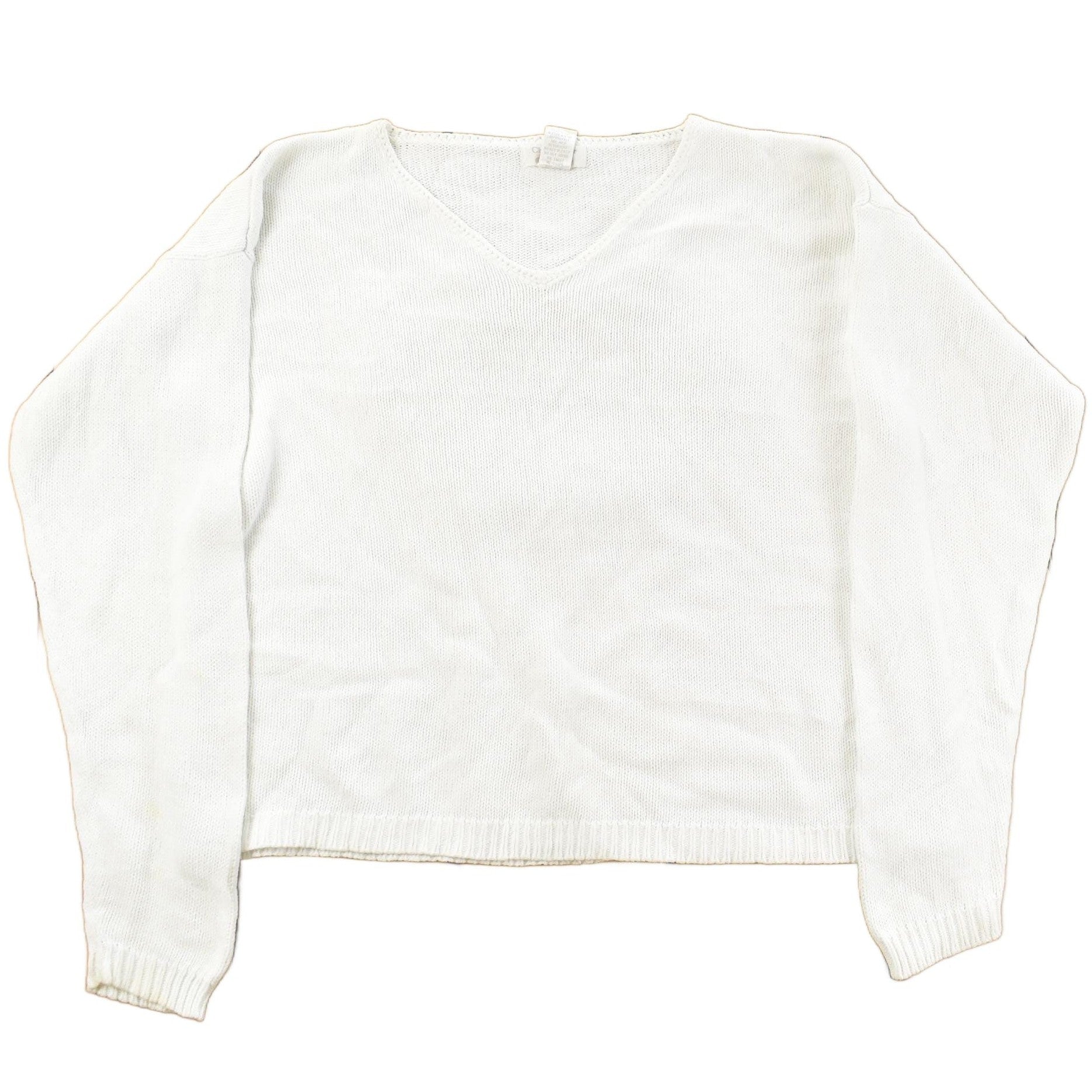 Vintage 1990s Christopher & Banks V Neck Knit Crewneck Sweater Women's S from propervintagecanada