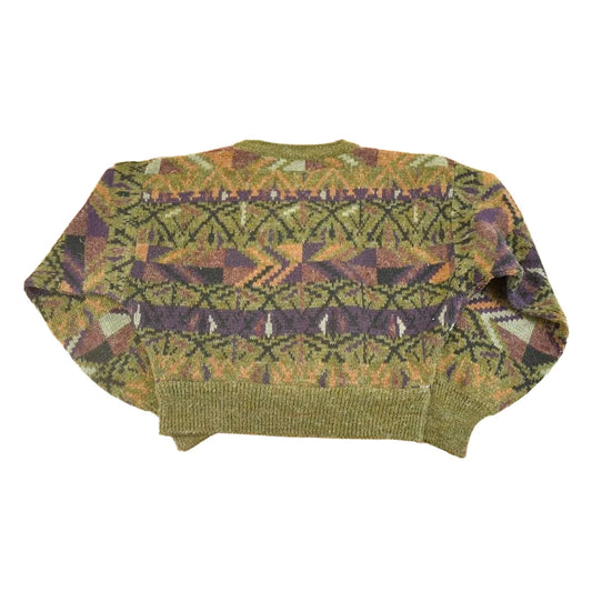 Vintage 1990s Christopher Barnes International Knit Crewneck Sweater Women's L Cropped from propervintagecanada