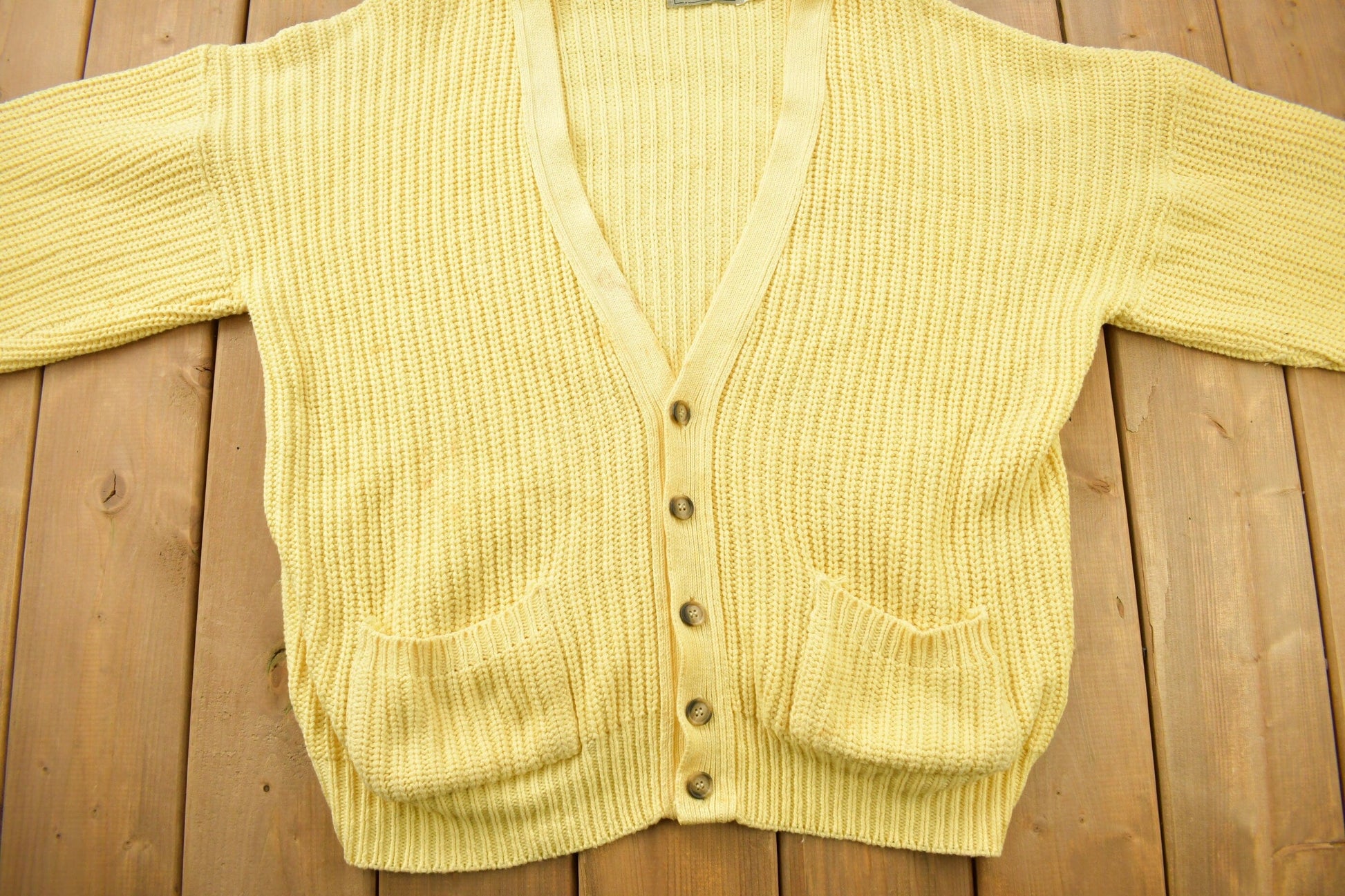 Vintage 1990s Christopher Hayes Knit Cardigan Sweater Men's Medium from propervintagecanada