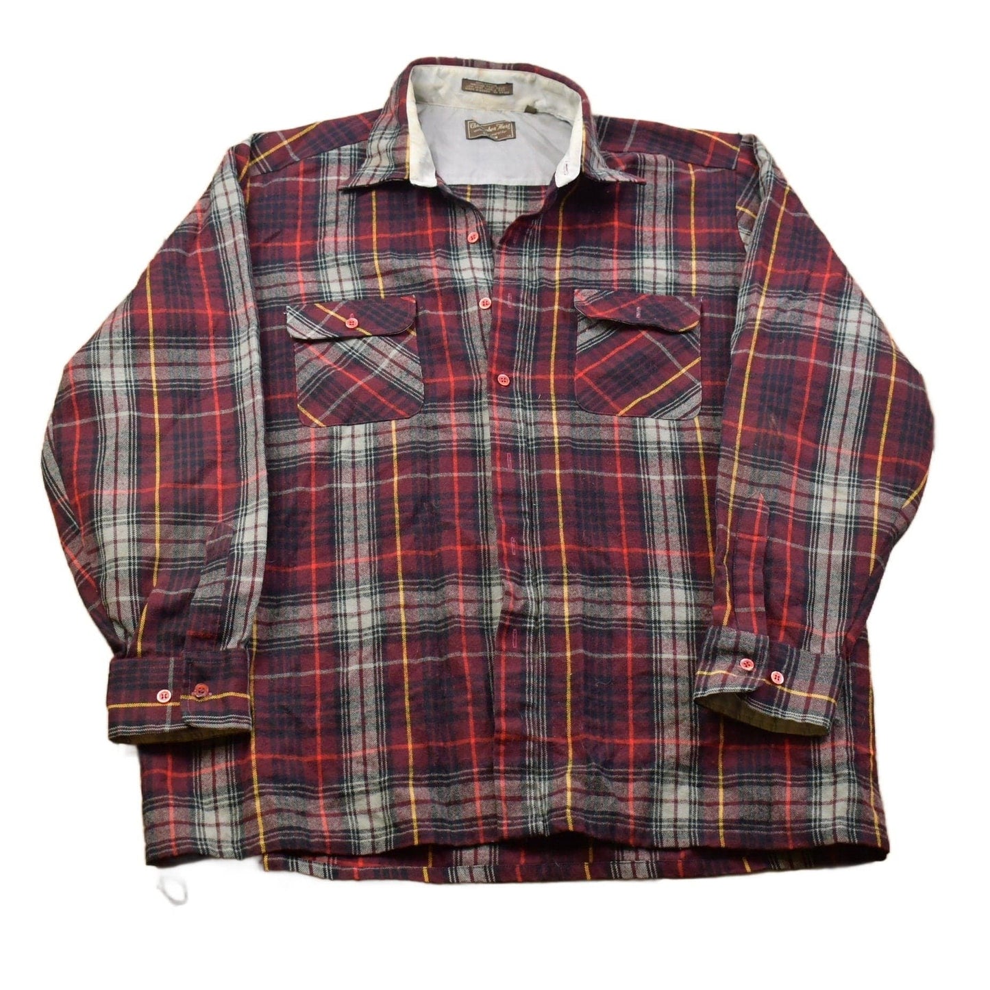 Vintage 1990s Christopher Heart Plaid Lined Button Up Shirt Men's XL from propervintagecanada