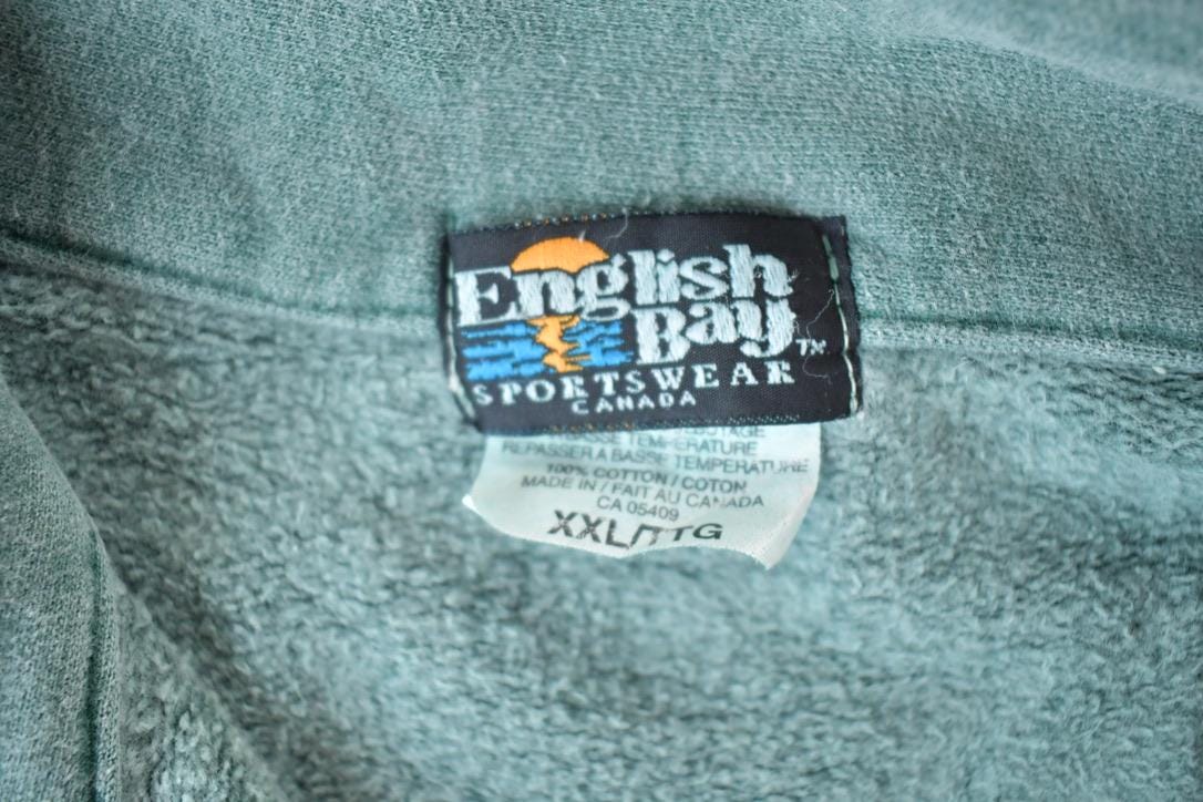Vintage 1990s Churchill Bulldogs Quarter Zip Mock Neck Collegiate Sweater Men's 2XL from propervintagecanada