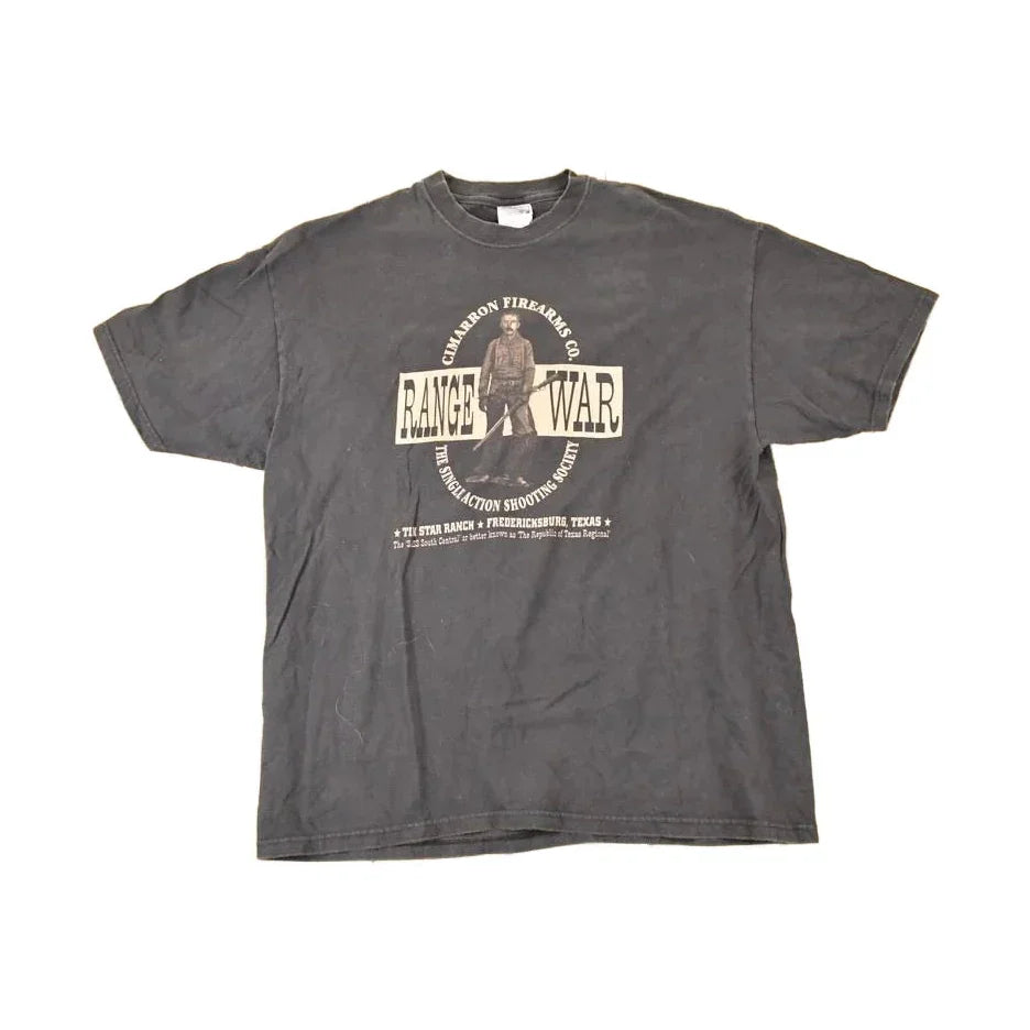 Vintage 1990s Cimarron Firearms Co Range War Souvenir T-Shirt Men's XL from propervintagecanada