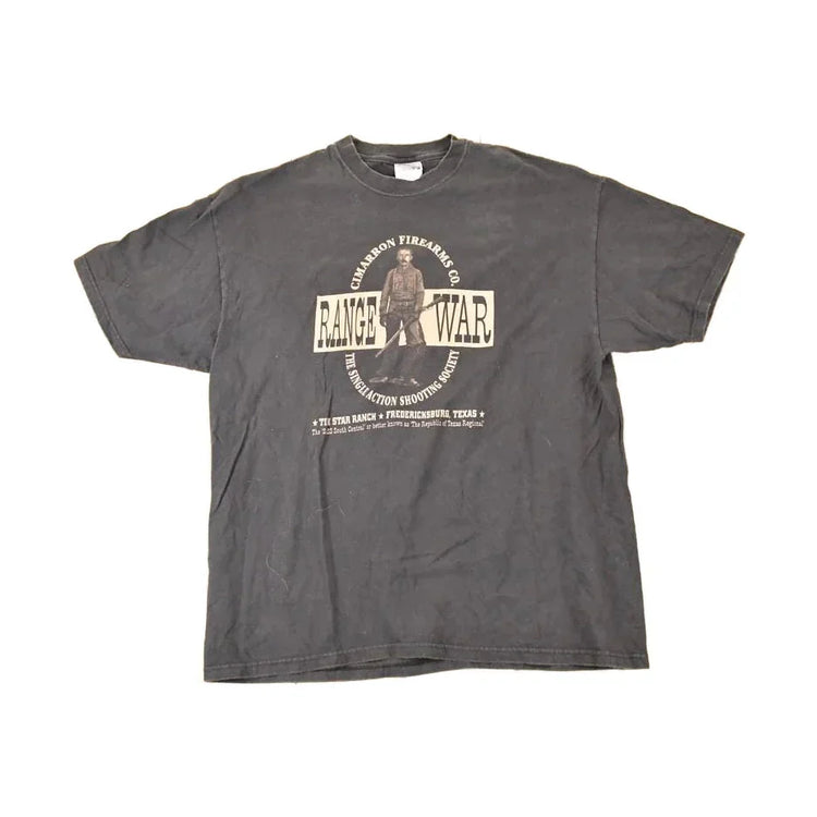 Vintage 1990s Cimarron Firearms Co Range War Souvenir T-Shirt Men's XL from propervintagecanada