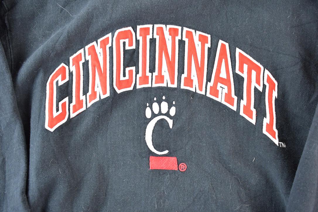 Vintage 1990s Cincinnati University Collegiate Steve And Barry's Reverse Grain Hoodie Men's Large from propervintagecanada