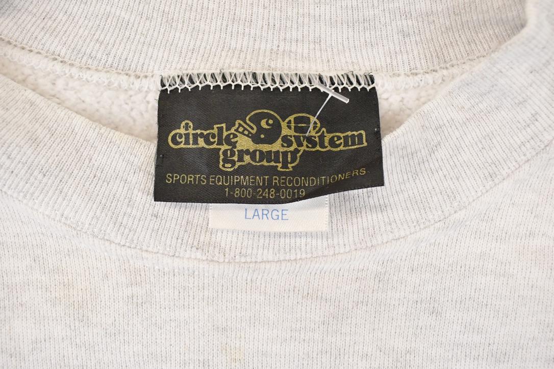 Vintage 1990s Circle Group System Ireland Graphic Print Crewneck Sweatshirt Mens L from propervintagecanada