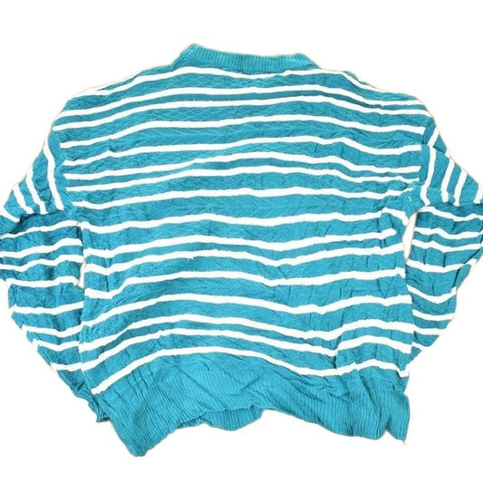 Vintage 1990s City Streets Striped Knit Crewneck Sweater Men's L from propervintagecanada