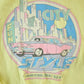 Vintage 1990s City Style Super Unique Collared Pink Cadillac Crewneck Sweatshirt Made In USAMen's Medium from propervintagecanada