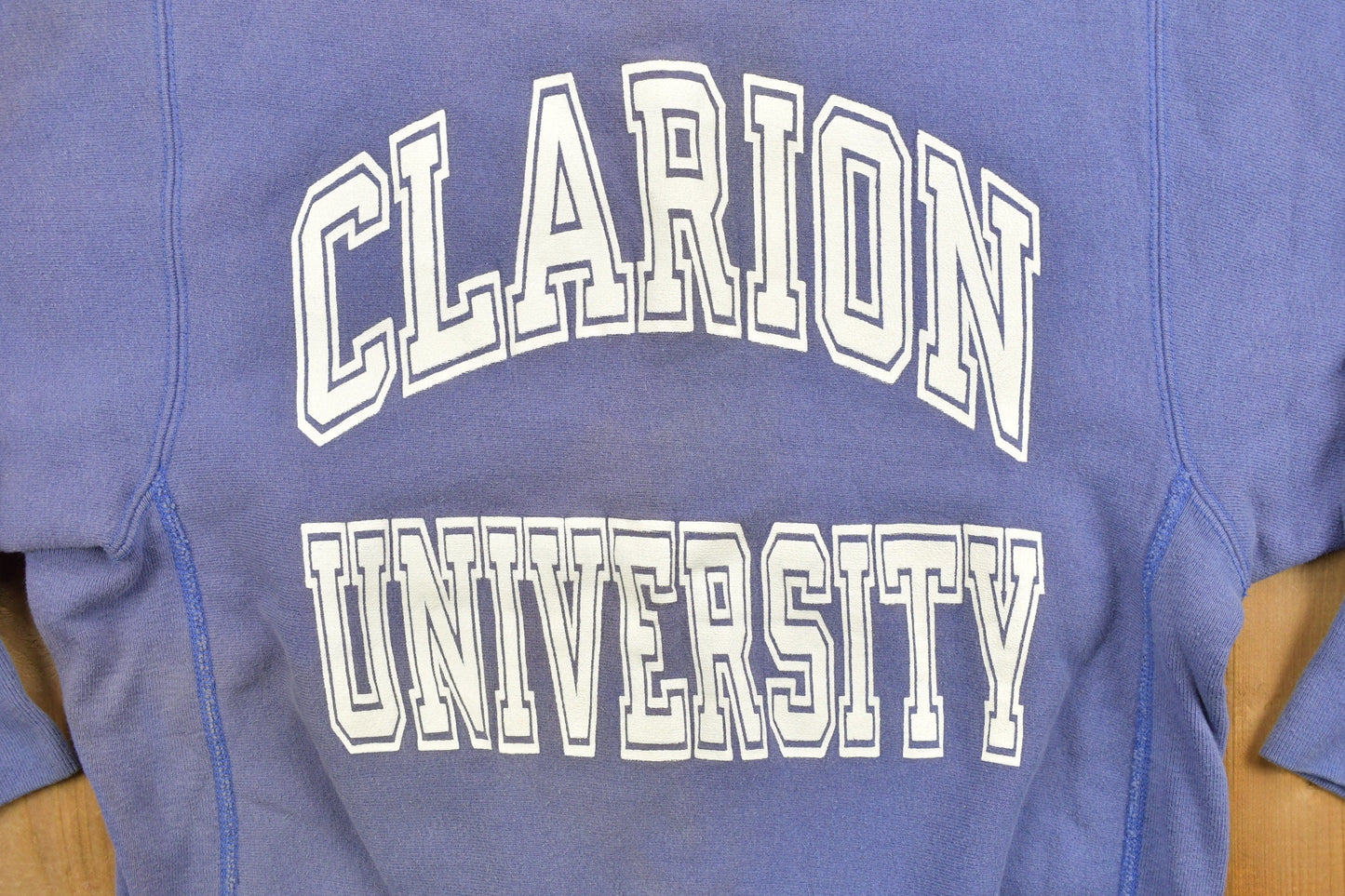 Vintage 1990s Clarion University Champion Reverse Weave Collegiate Crewneck Men's S from propervintagecanada