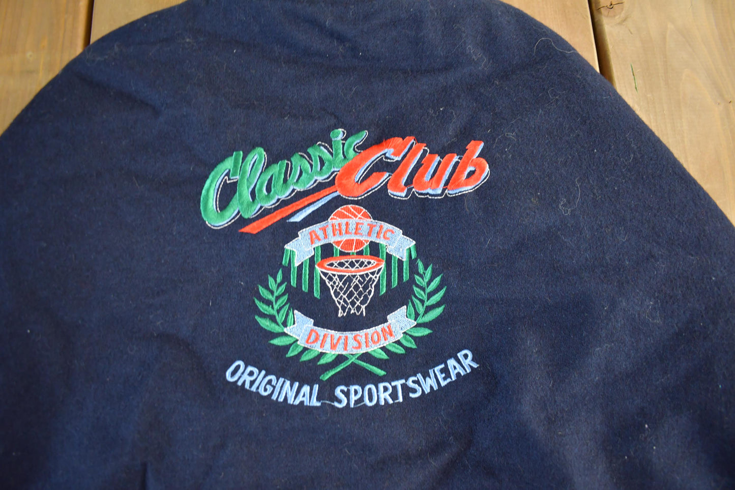 Vintage 1990s Classic Club Basketball Wool Varsity Jacket Men's Large from propervintagecanada