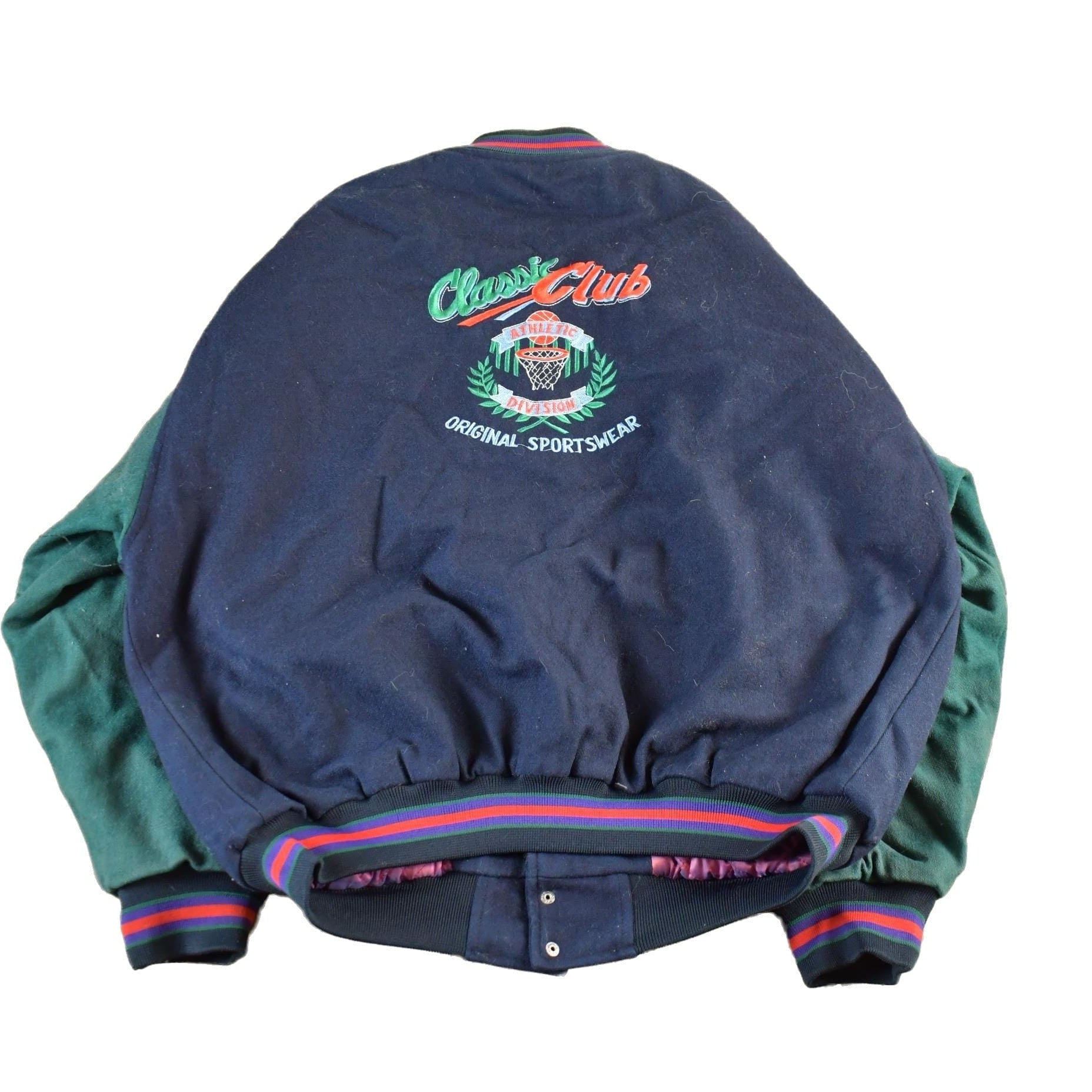 Vintage 1990s Classic Club Basketball Wool Varsity Jacket Men's Large from propervintagecanada