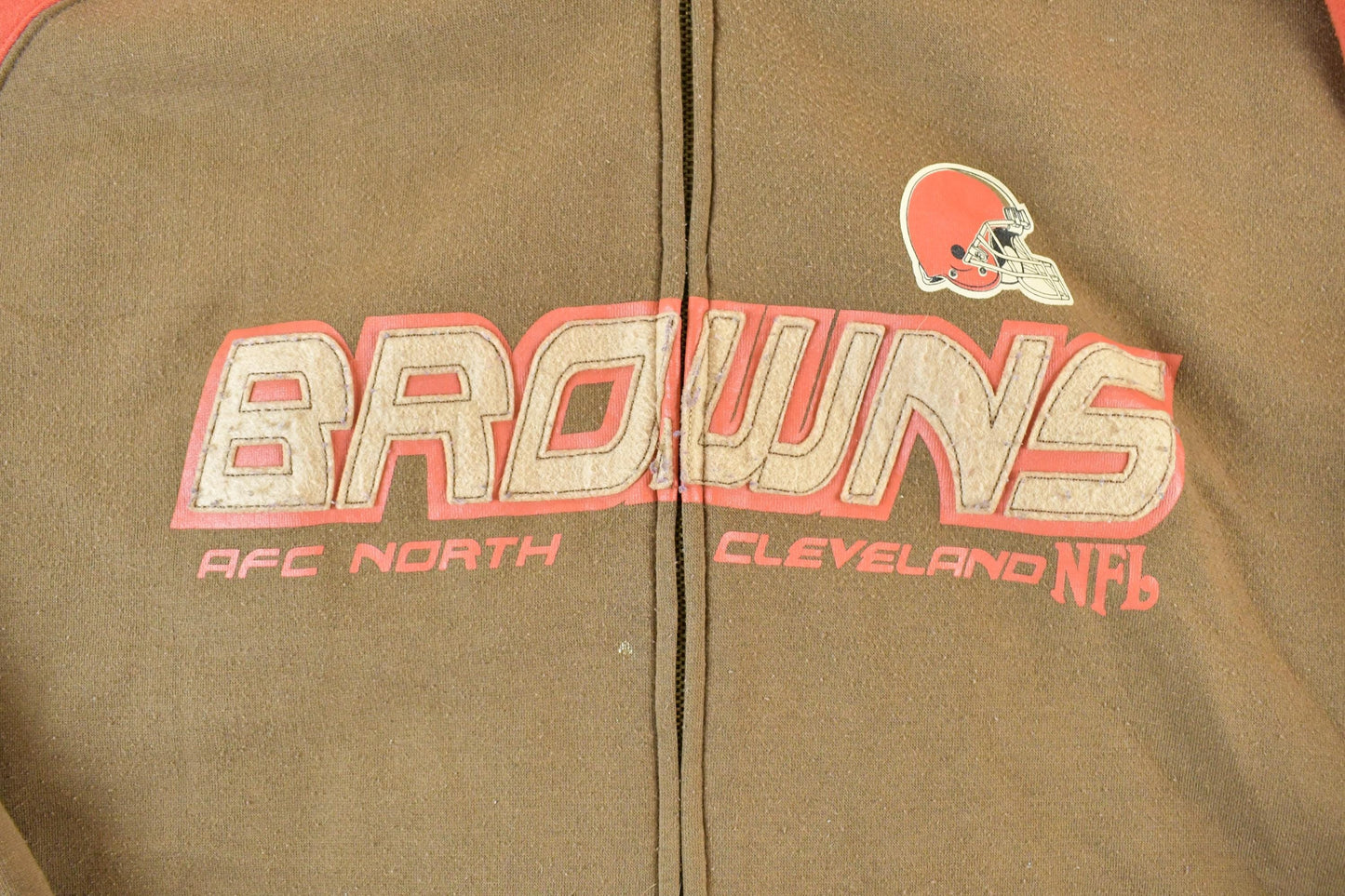 Vintage 1990s Cleveland Browns Full Zip NFL Hoodie Sweatshirt Men's 3XL from propervintagecanada