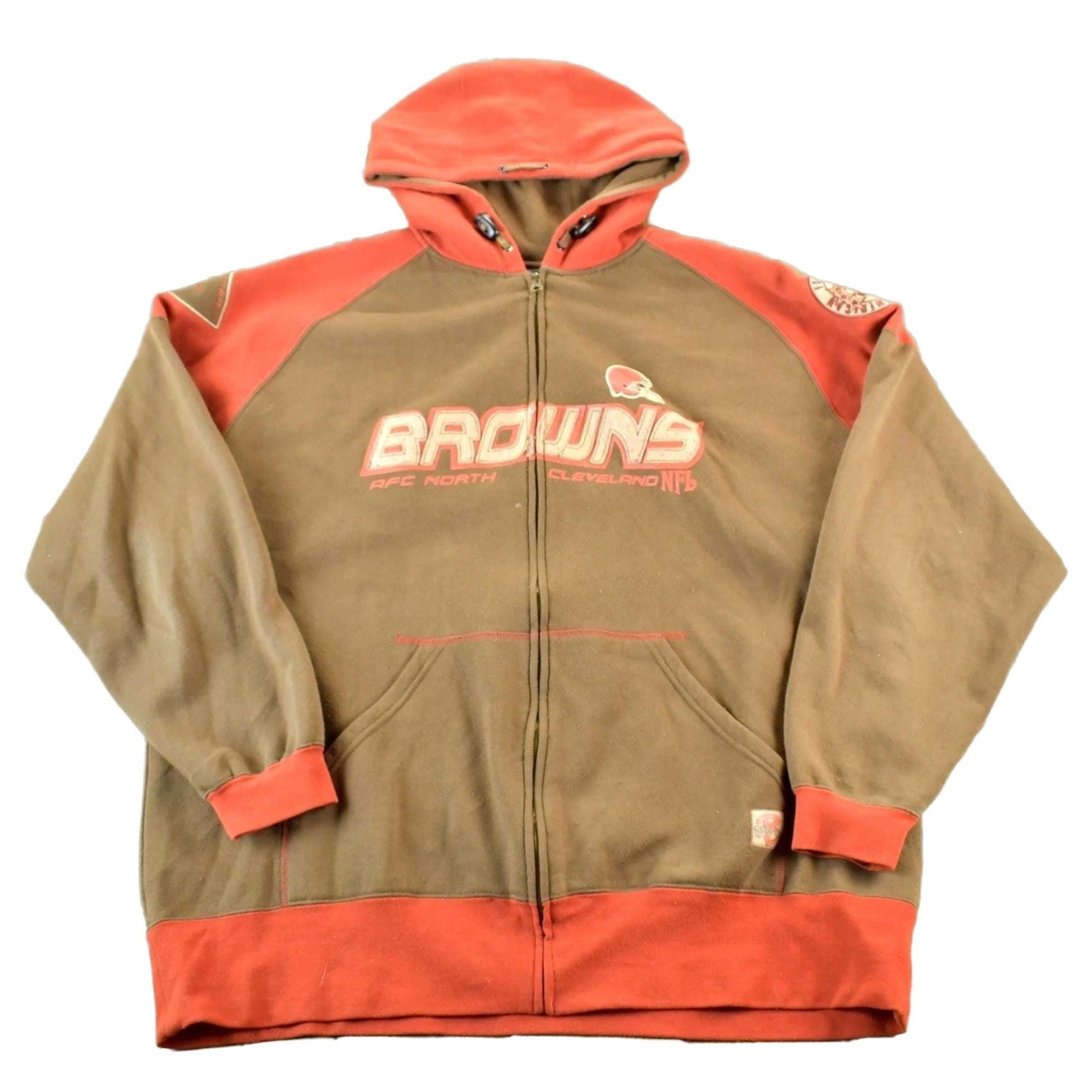 Vintage 1990s Cleveland Browns Full Zip NFL Hoodie Sweatshirt Men's 3XL from propervintagecanada