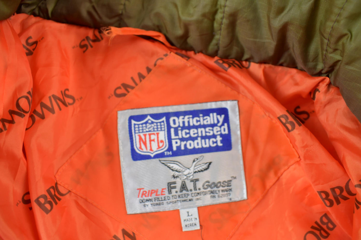 Vintage 1990s Cleveland Browns NFL Game Day Embroidered Windbreaker Men's Large from propervintagecanada