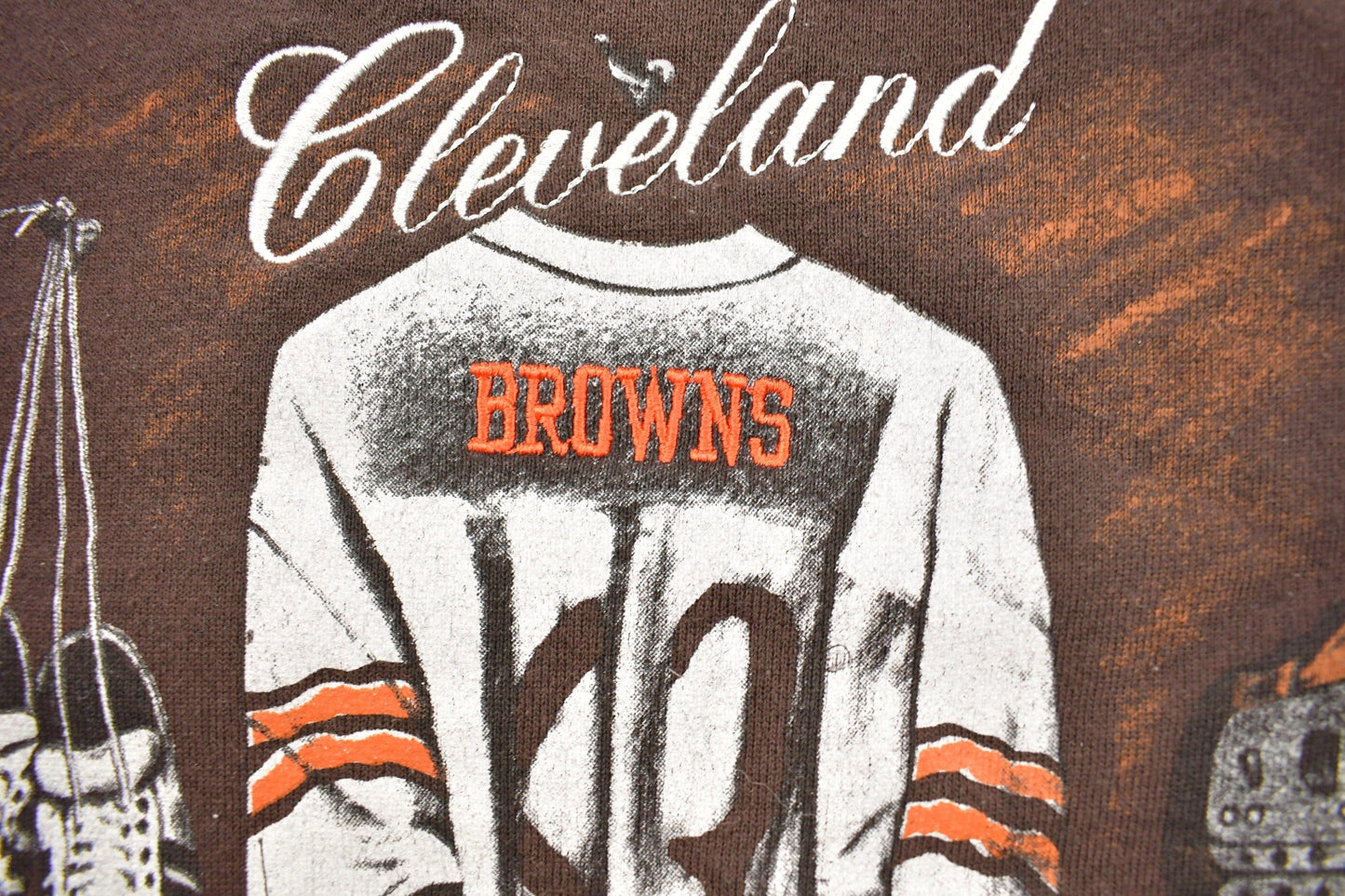 Vintage 1990S Cleveland Browns NFL Nutmeg Locker Room Crewneck Sweatshirt from propervintagecanada