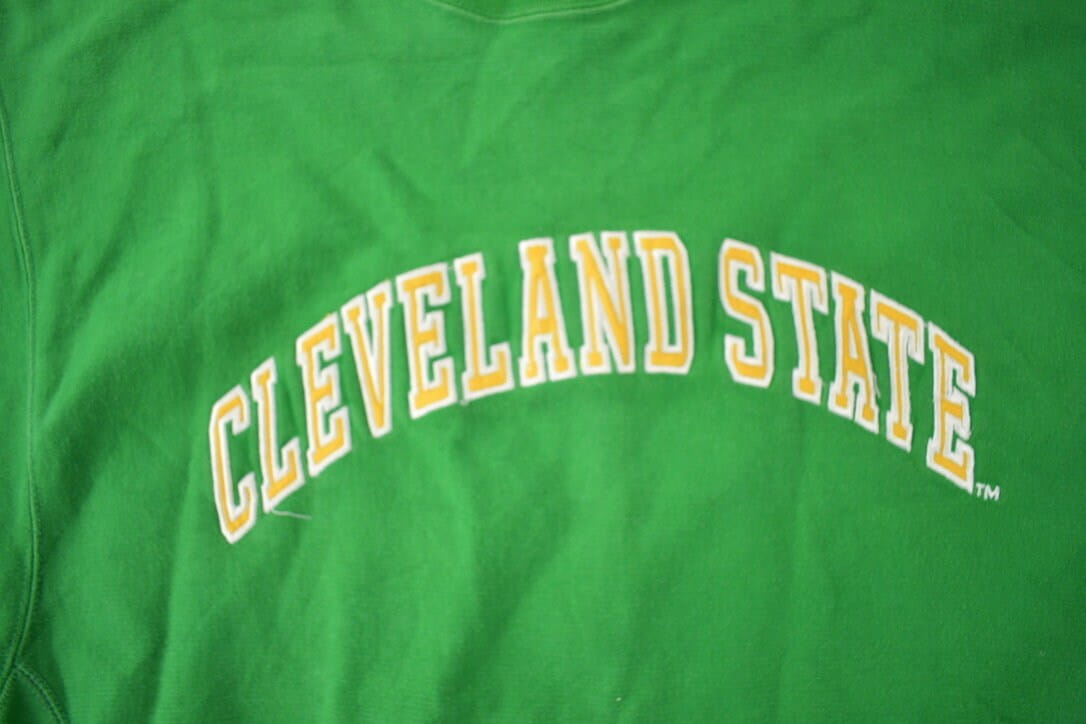 Vintage 1990s Cleveland State University Embroidered Collegiate Crewneck Men's XL from propervintagecanada
