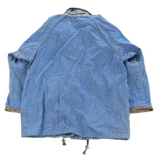 Vintage 1990s Climate Zone Denim Jean Chore Coat Women's Medium / 90s Denim / Outdoors / Workwear Jacket from propervintagecanada
