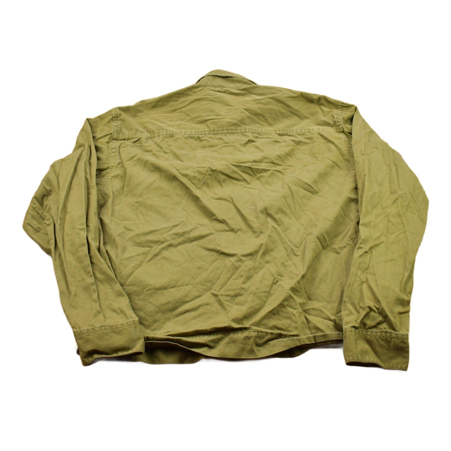 Vintage 1990s Club Monaco Blank Green Button Up Shirt Men's Large from propervintagecanada