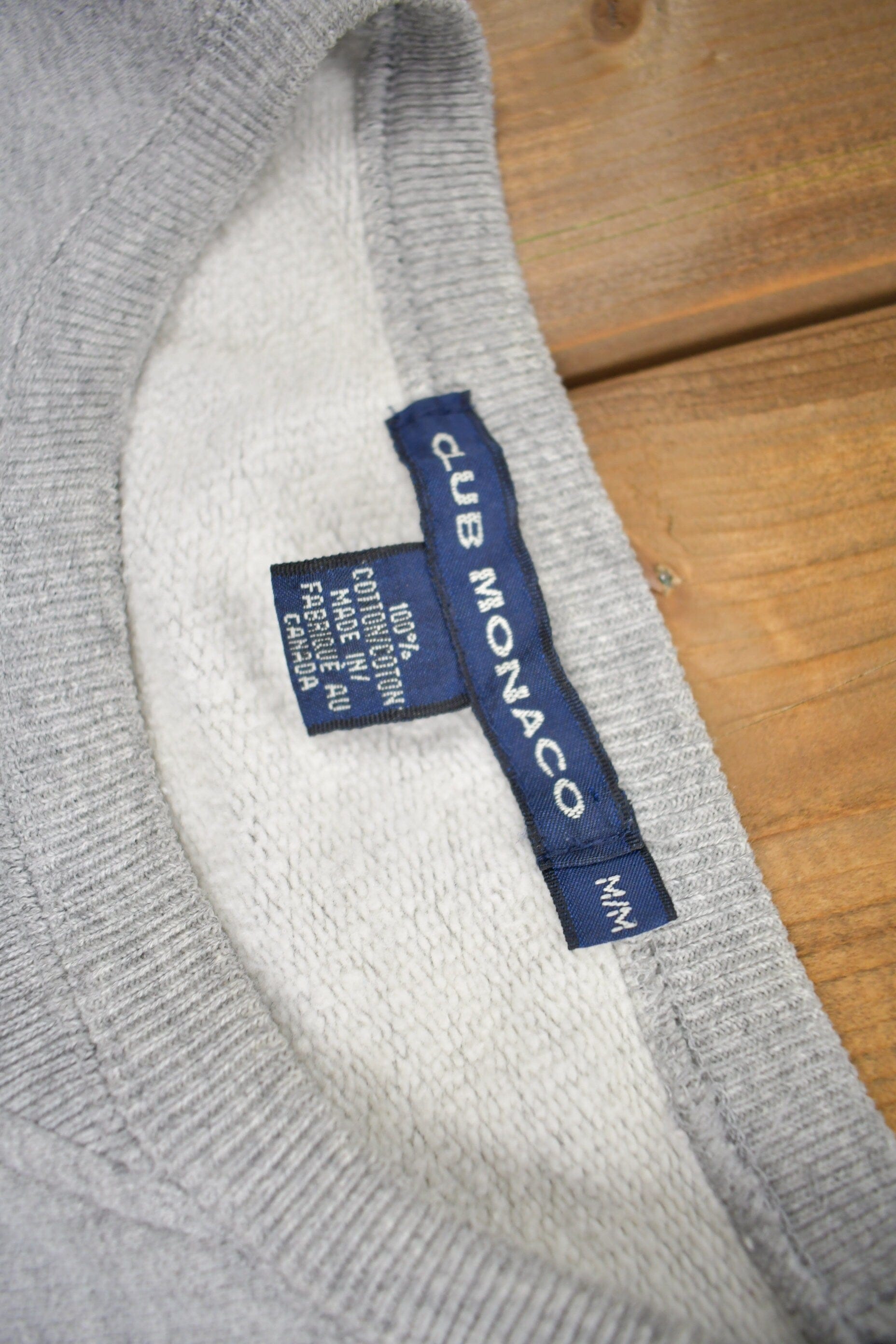 Vintage 1990s Club Monaco Crewneck Sweatshirt Men's Medium from propervintagecanada