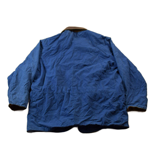 Vintage 1990s Club Room Chore Coat Leather Collar Jacket Men's Large from propervintagecanada