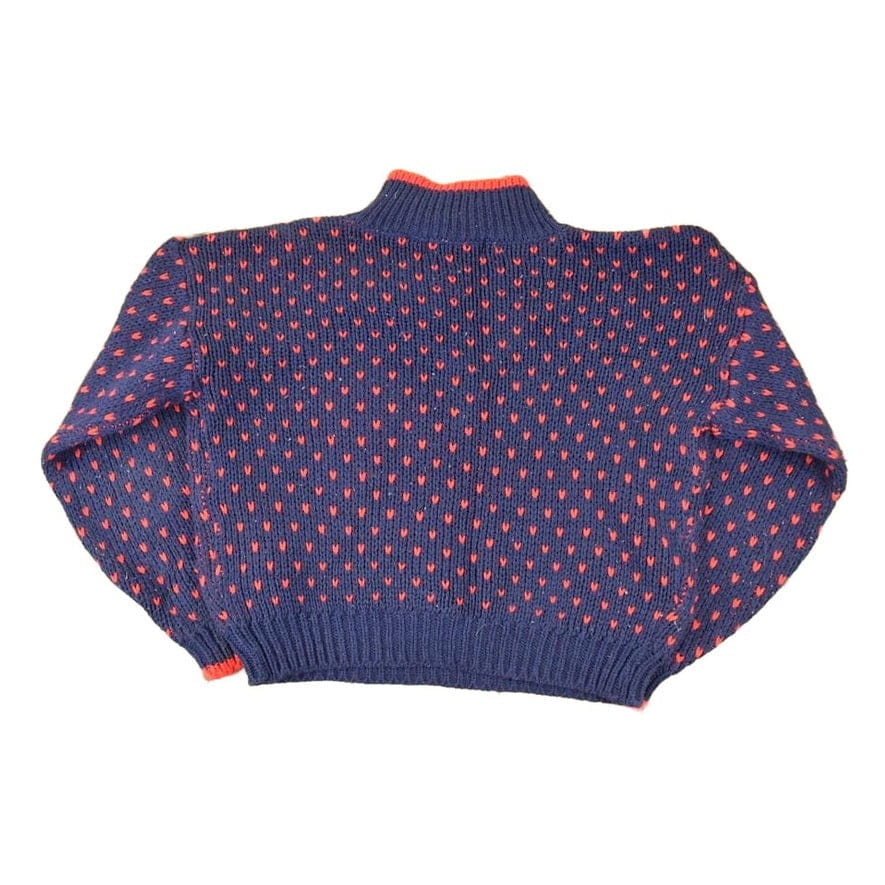 Vintage 1990s Club Sportif Mini Heart Knit Crewneck Sweater Women's Cropped L from propervintagecanada