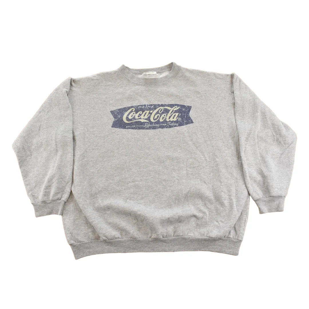 Vintage 1990s Coca Cola Art Graphic Crewneck Sweatshirt Men's L from propervintagecanada