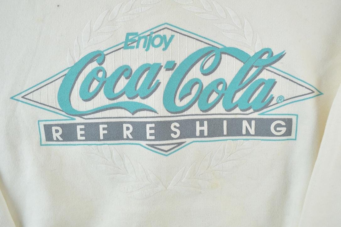 Vintage 1990s Coca Cola Crewneck Sweatshirt Made In USA from propervintagecanada