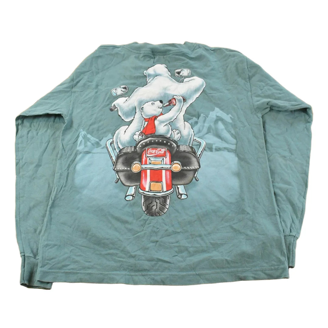 Vintage 1990s Coca Cola Graphic Long Sleeve T-Shirt Men's M from propervintagecanada