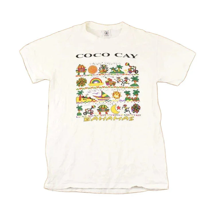 Vintage 1990s Coco Cay Souvenir Travel T-Shirt Men's M / Bahamas Destination Shirt / 90s Single Stitch Graphic Tee / Made in USA from propervintagecanada