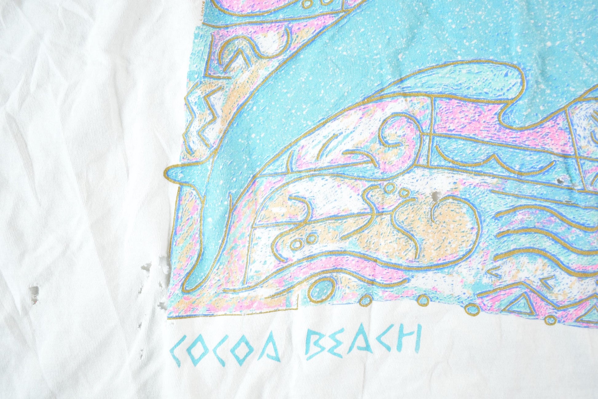 Vintage 1990s Cocoa Beach Dolphins Souvenir Tank Top Mens M from propervintagecanada