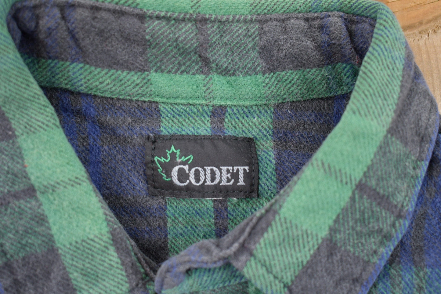Vintage 1990s Codet Plaid Button Up Board Shirt Men's Medium from propervintagecanada