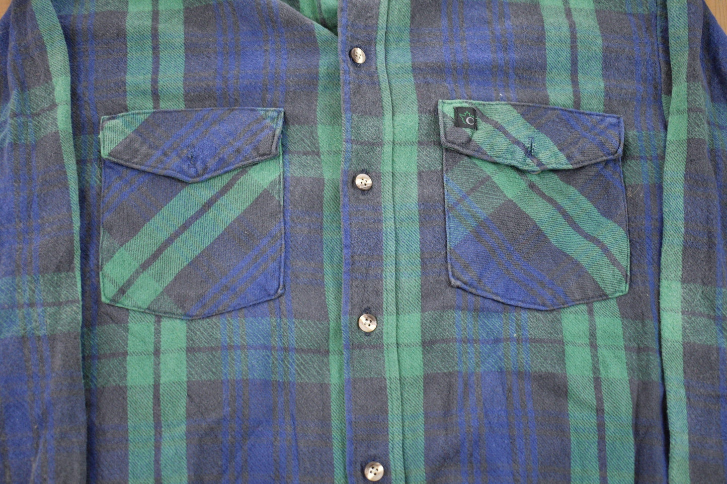 Vintage 1990s Codet Plaid Button Up Board Shirt Men's Medium from propervintagecanada