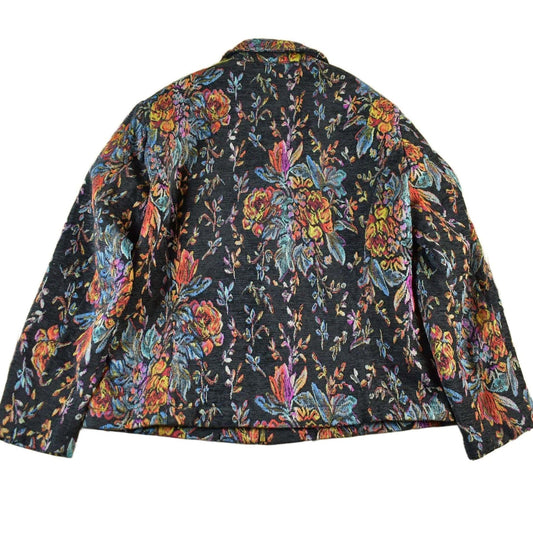 Vintage 1990s Coldwater Creek All Over Print Quilted Blazer Women's M from propervintagecanada
