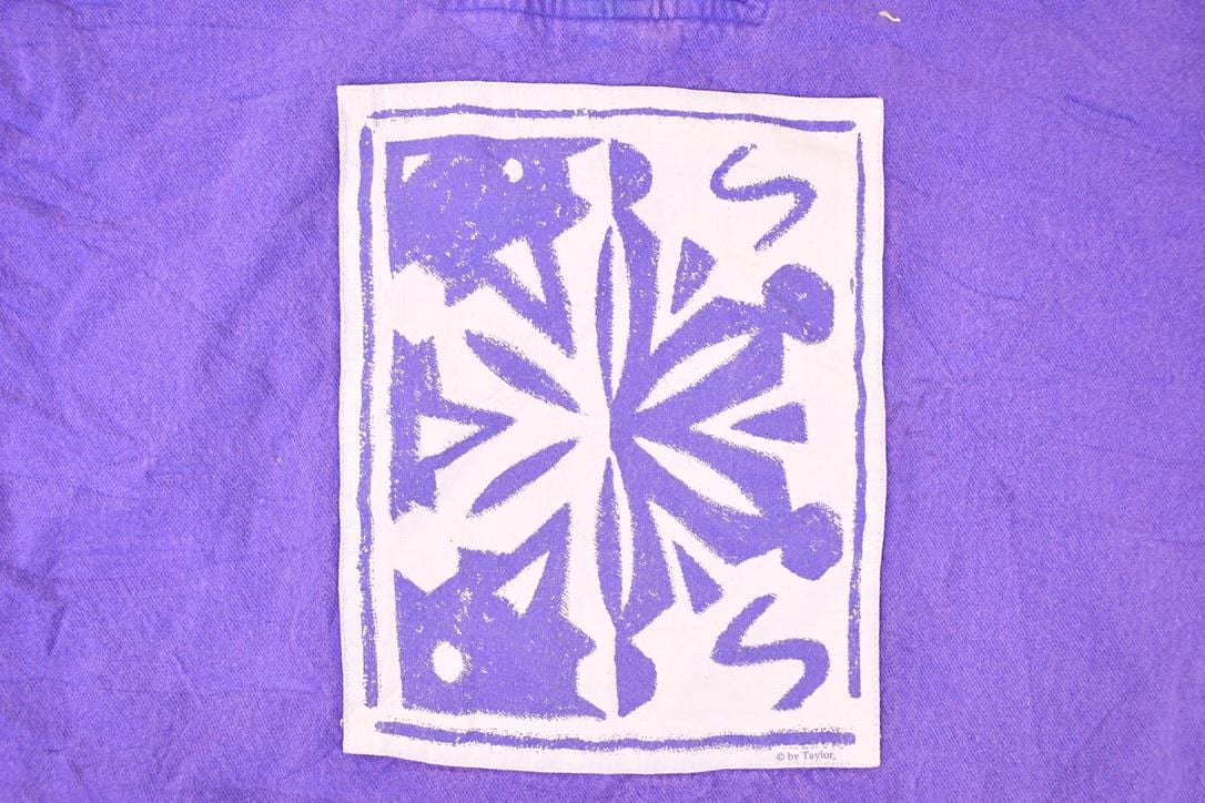 Vintage 1990s Coldwater Creek Large Snowflake Graphic Print Quarter Zip Sweatshirt Men's L from propervintagecanada