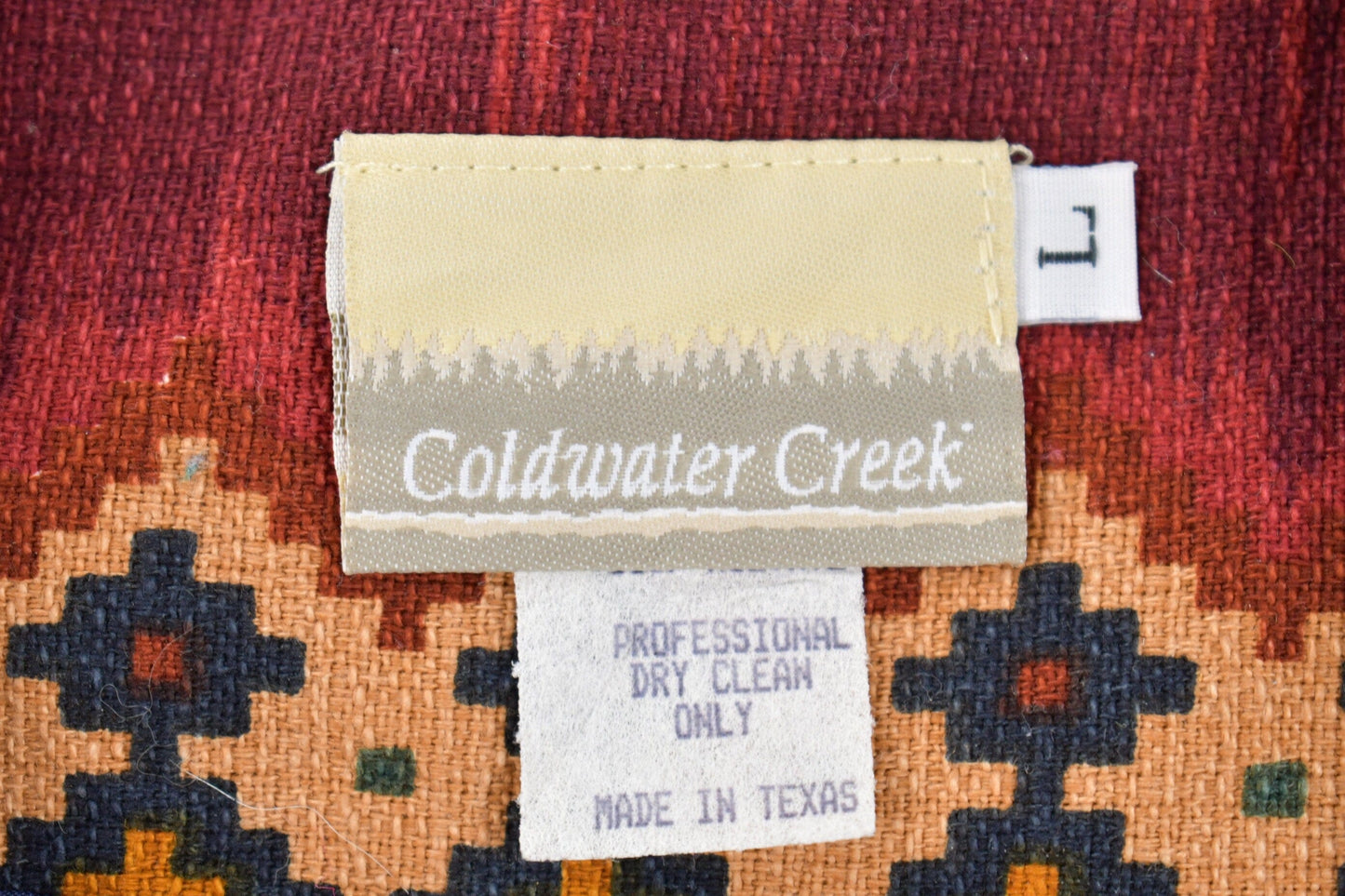 Vintage 1990s Coldwater Creek South Western Vest Men's Large from propervintagecanada