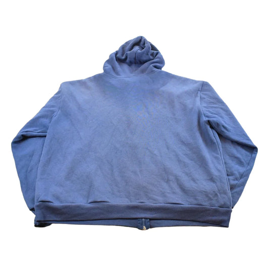 Vintage 1990s Coleman Blue Blank Zip Up Thermal Hoodie Mens L from propervintagecanada
