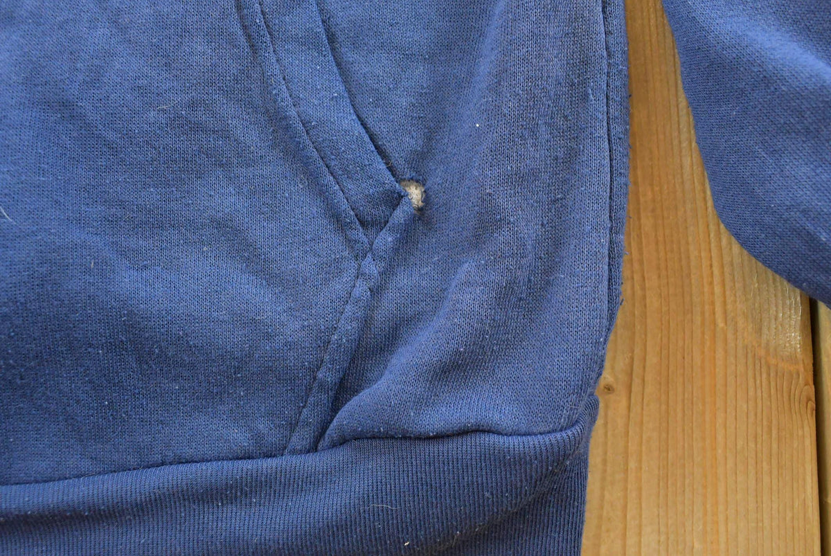 Vintage 1990s Coleman Blue Blank Zip Up Thermal Hoodie Mens L from propervintagecanada