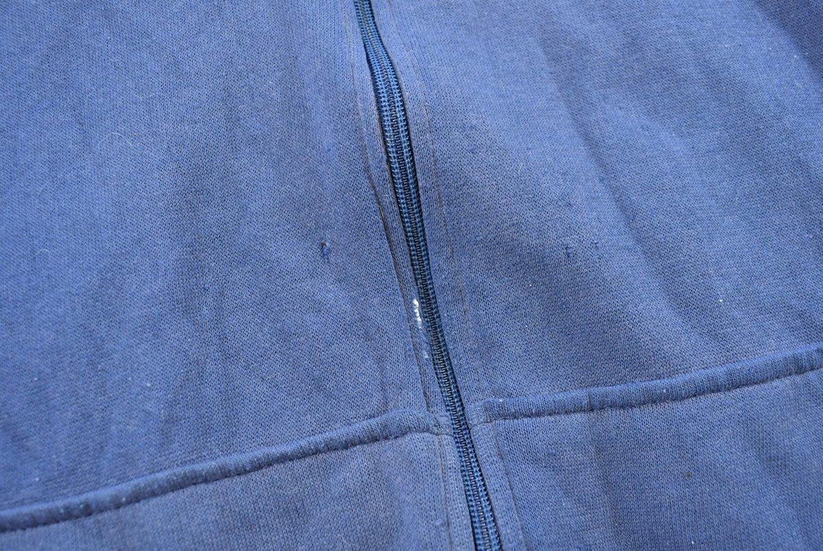Vintage 1990s Coleman Blue Blank Zip Up Thermal Hoodie Mens L from propervintagecanada