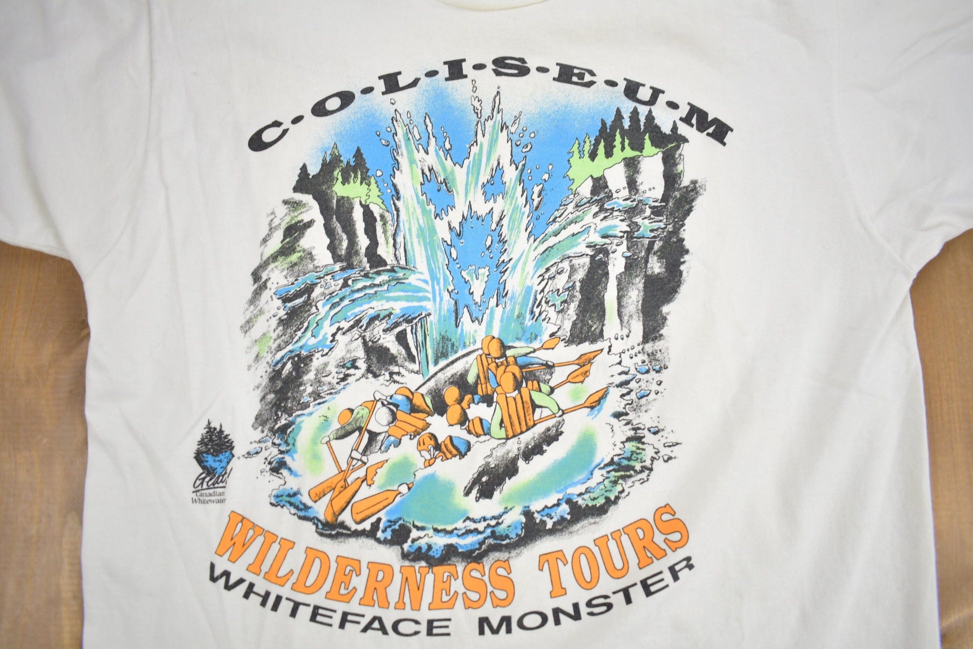 Vintage 1990s Coliseum Whiteface Monster Wilderness Tours Graphic T Shirt Men's Large from propervintagecanada