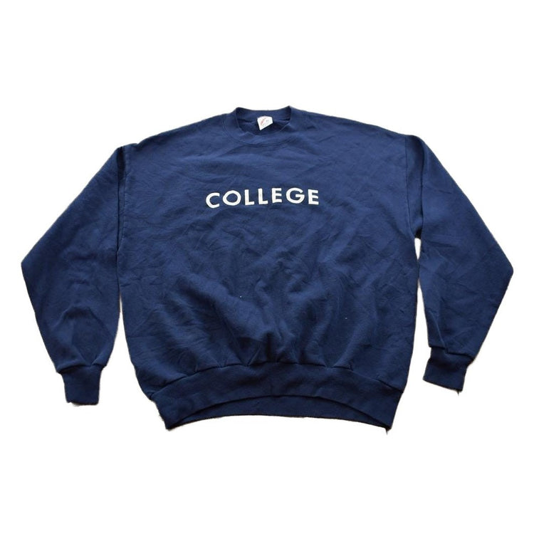 Vintage 1990s College Graphic Collegiate Crewneck Sweatshirt Men's Large from propervintagecanada