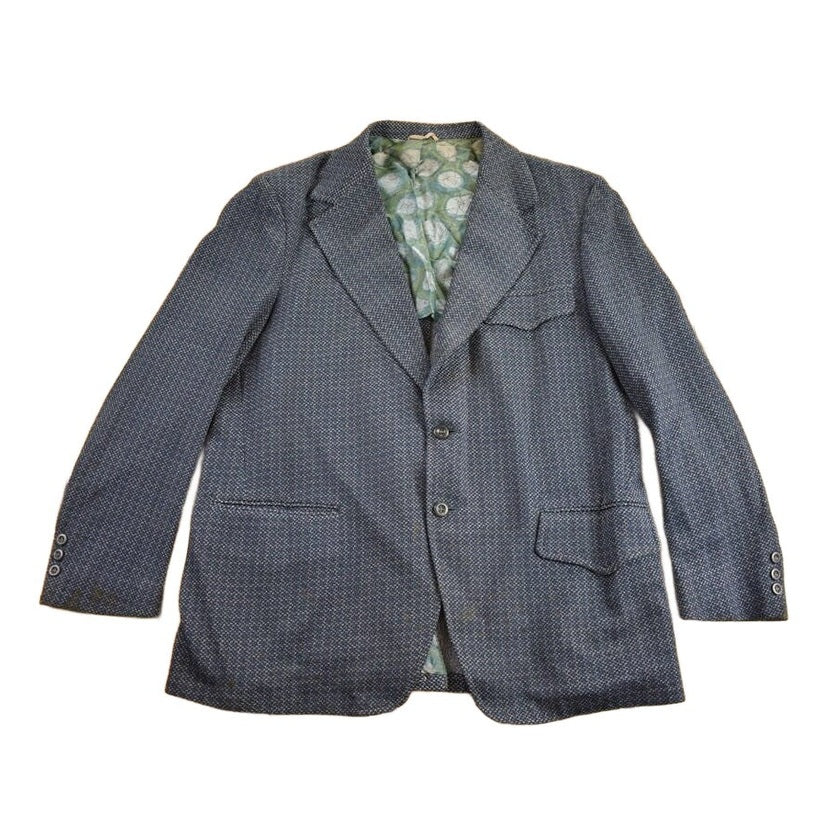Vintage 1990s College Town Boston Blue Button Up Blazer Jacket Men's Large from propervintagecanada