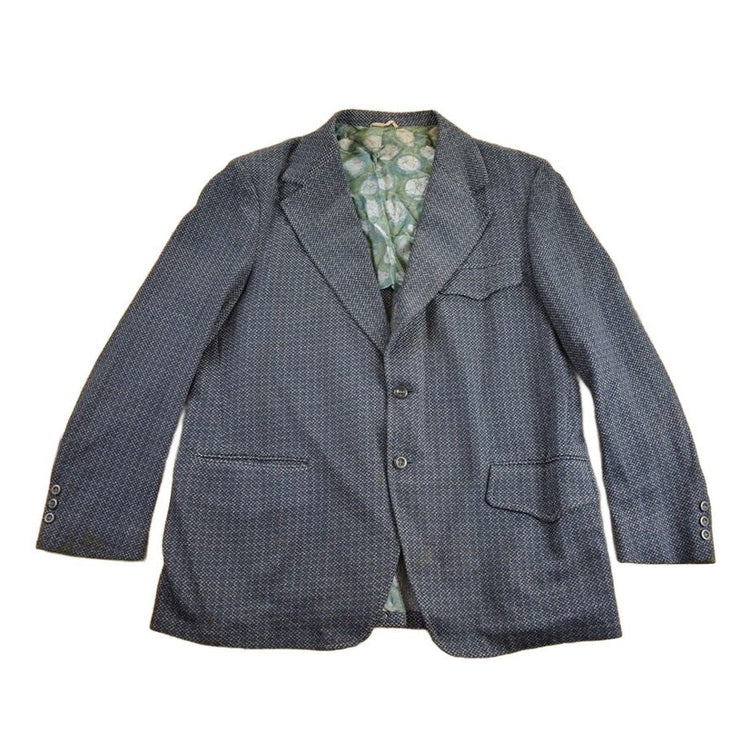 Vintage 1990s College Town Boston Blue Button Up Blazer Jacket Men's Large from propervintagecanada