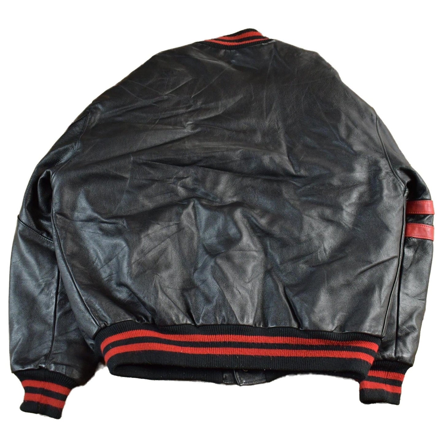 Vintage 1990s Collegiate Leather Varsity Jacket Men's 2XL from propervintagecanada
