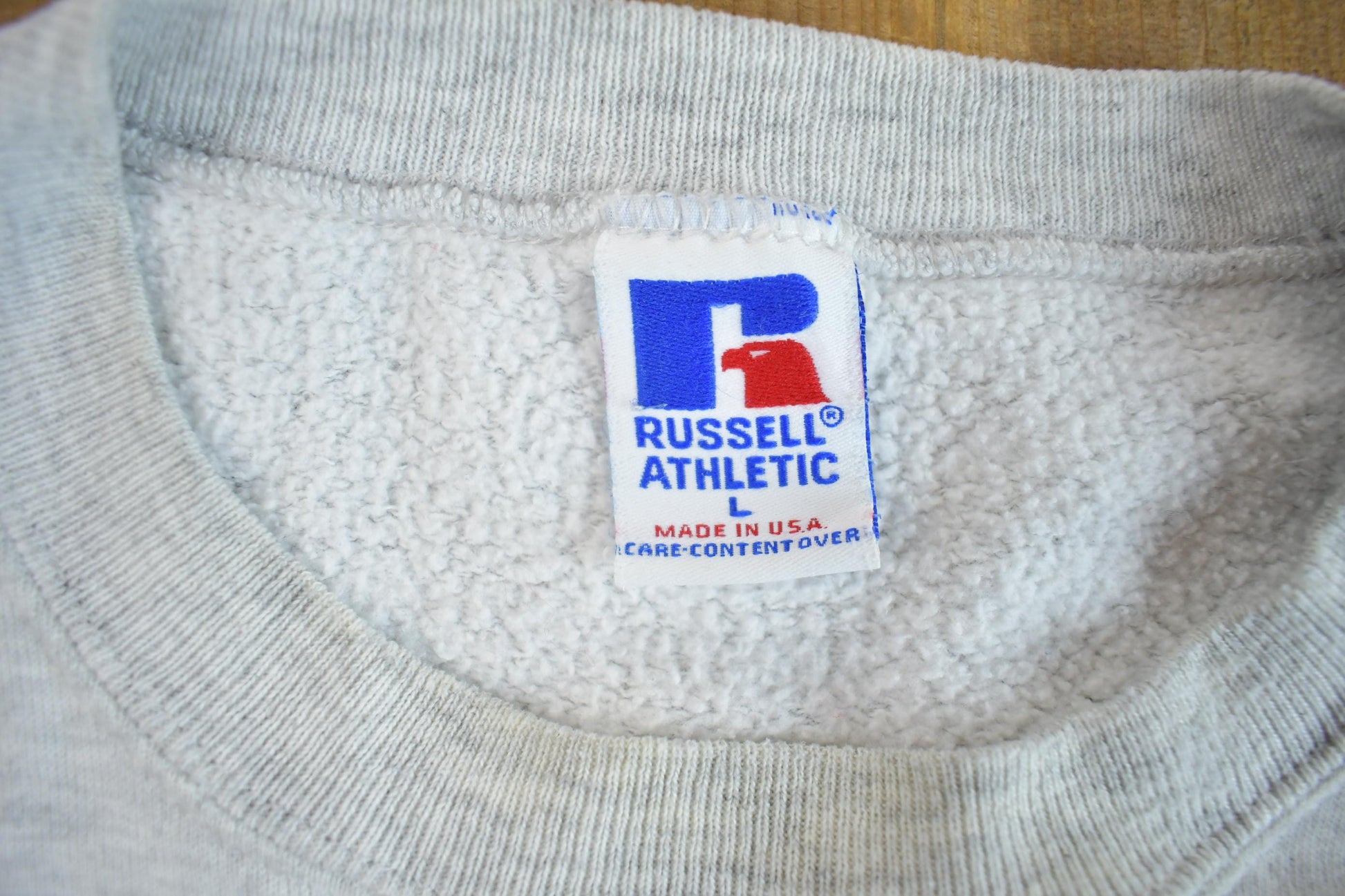 Vintage 1990s Collegiate Russel Crewneck Sweatshirt Men's M from propervintagecanada