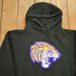 Vintage 1990s Collegiate Tigers Black Hoodie Men's Large from propervintagecanada